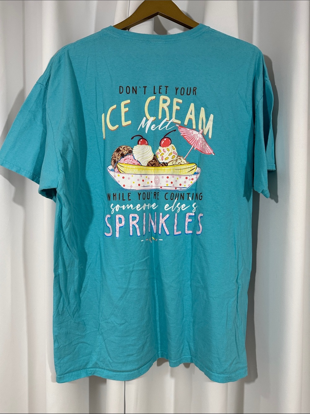 Girlie Girl Originals Graphic Tee Women's XL Ice Cream Sprinkles Shirt